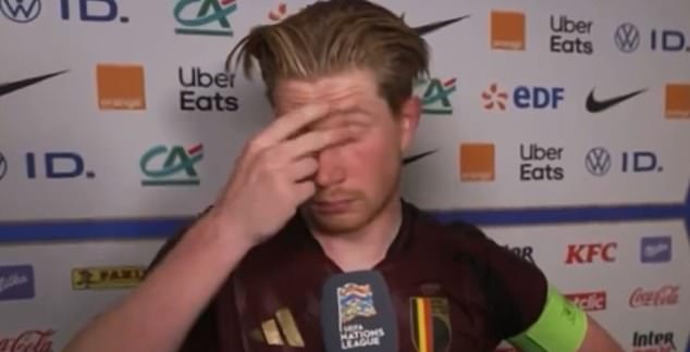 Belgium Star Kevin De Bruyne Expresses Frustration and Possible Quit from National Team After Disheartening 2-0 Loss to France in Lyon