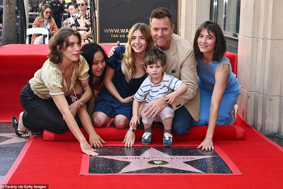 Star Wars Actor Ewan McGregor Celebrates Hollywood Walk of Fame Milestone with Four of His Children at Star-Studded Ceremony in Los Angeles