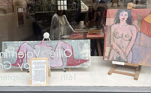 Hay-on-Wye Gallery Owner Defies Local Outrage as Controversial Painting of a Naked Woman Remains in Window Despite Police Warning