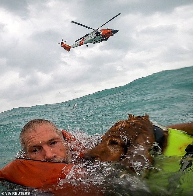 Coast Guard Successfully Rescues Stranded Sailor and His Loyal Dog from Raging Waters of the Gulf of Mexico as Hurricane Helene Approaches Florida’s Coast