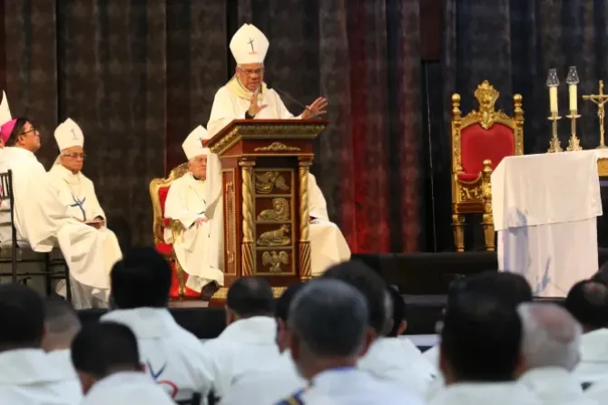 Archbishop Francisco Ozoria emphasizes the centrality of the Eucharist in a priest’s life during homily at the International Eucharistic Congress in Quito, Ecuador