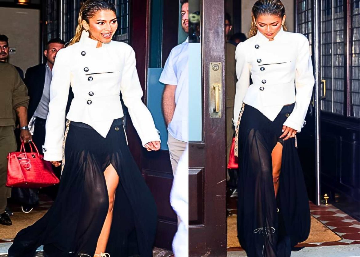 Zendaya turns heads in Tribeca, New York as she debuts a Burberry Spring/Summer 2025 outfit just days after its London Fashion Week debut