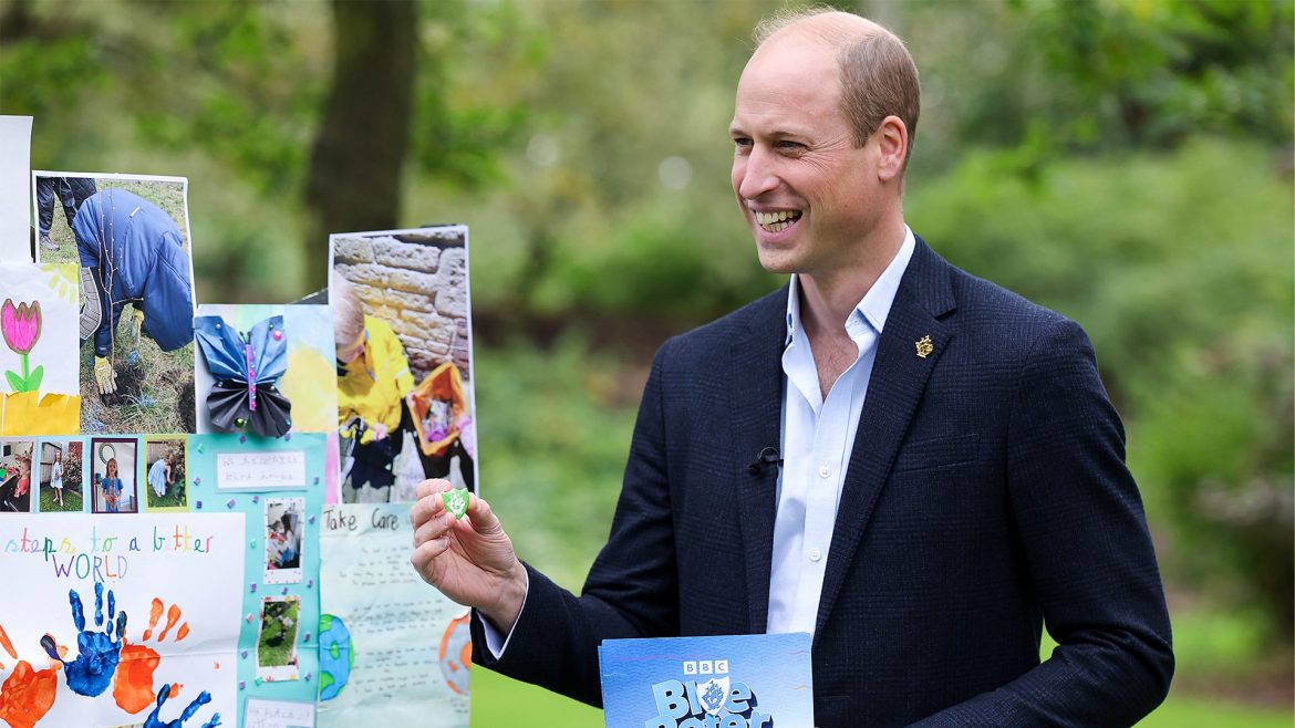 Prince William’s New Earthshot Competition for Kids Kicks Off with His Clean-Shaven Appearance as He Collaborates with Blue Peter