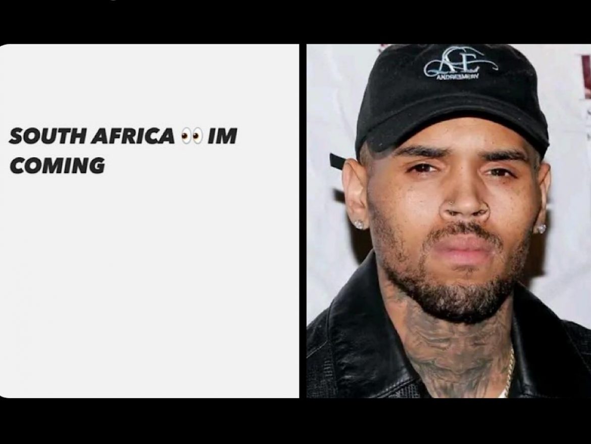 American music superstar Chris Brown reveals plans to visit South Africa once again sparking widespread reactions from fans and celebrities alike