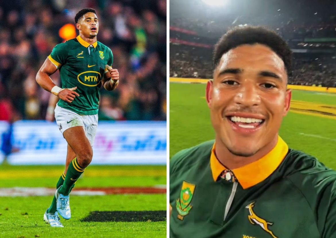 Rising rugby star Sacha Feinberg-Mngomezulu gets officially capped as a Springbok during a special ceremony in South Africa