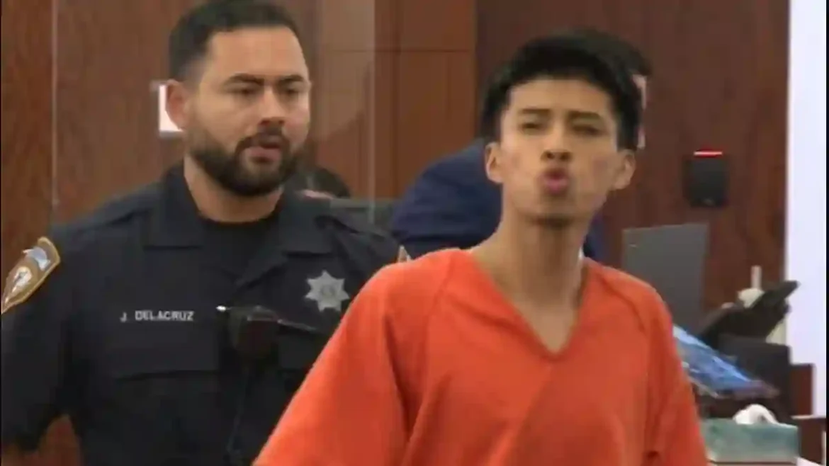 17-Year-Old Murder Suspect Christian Martinez Stuns Courtroom with Kisses While Facing Charges for the Shooting of Osvaldo Casas in Houston