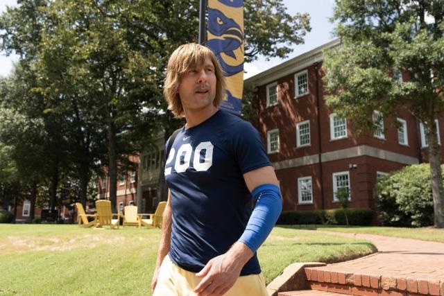 Glen Powell gets loudly booed by Georgia football fans during halftime scene filming for upcoming Hulu series at Sanford Stadium