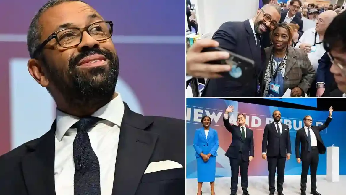 James Cleverly Claims Frontrunner Status in Tory Leadership Race After Winning Standing Ovation at Conservative Party Conference in Birmingham