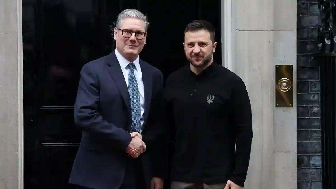 Ukrainian President Volodymyr Zelensky Meets UK Prime Minister Keir Starmer in Downing Street to Explore Military Support Options Amidst Ongoing Conflict with Russia