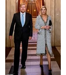 Queen Maxima of the Netherlands Charms Attendees with Fashion and Grace While Hosting Astronauts at The Royal Palace in Amsterdam