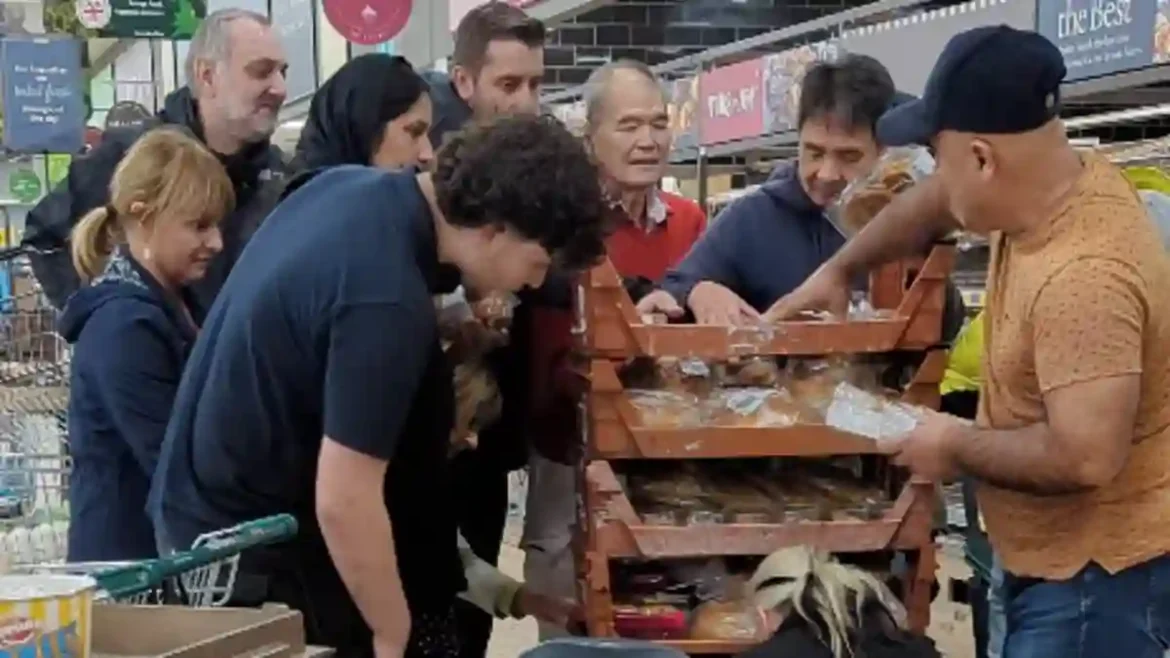 Morrisons in Stoke-on-Trent Sees Shocking Scene of Bargain Hunters Fighting Over Discounted Food Trolley While Customers Express Concern Over Cost-of-Living Crisis