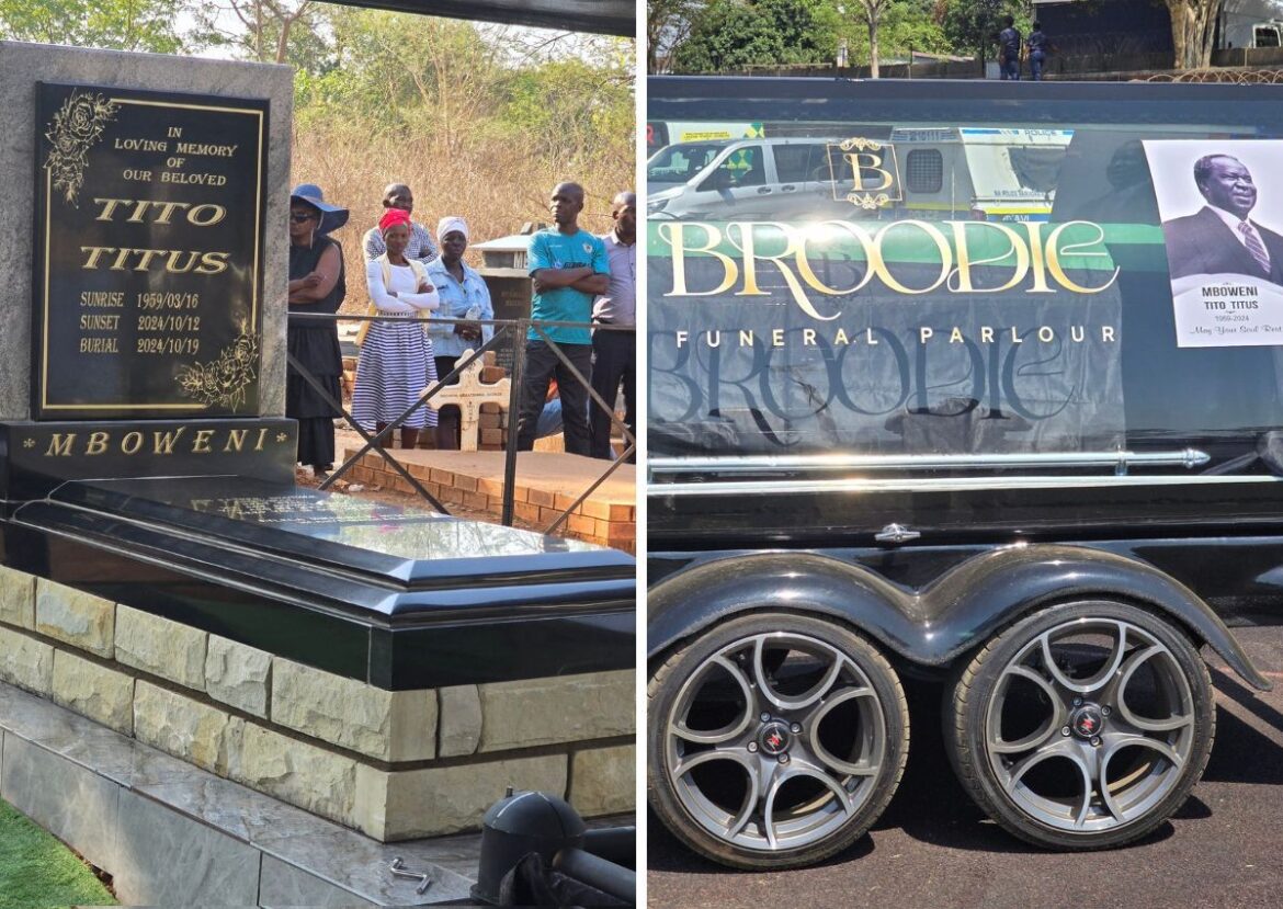 Tito Mboweni’s resting place stirs controversy in South Africa as his tombstone is erected hours after his funeral in Limpopo