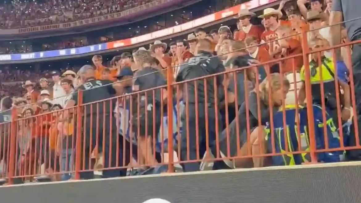 Chaotic Scenes Unfold as Emergency Crews Transport Unconscious Texas Fan During Third Quarter of Georgia’s Upset Victory in Austin