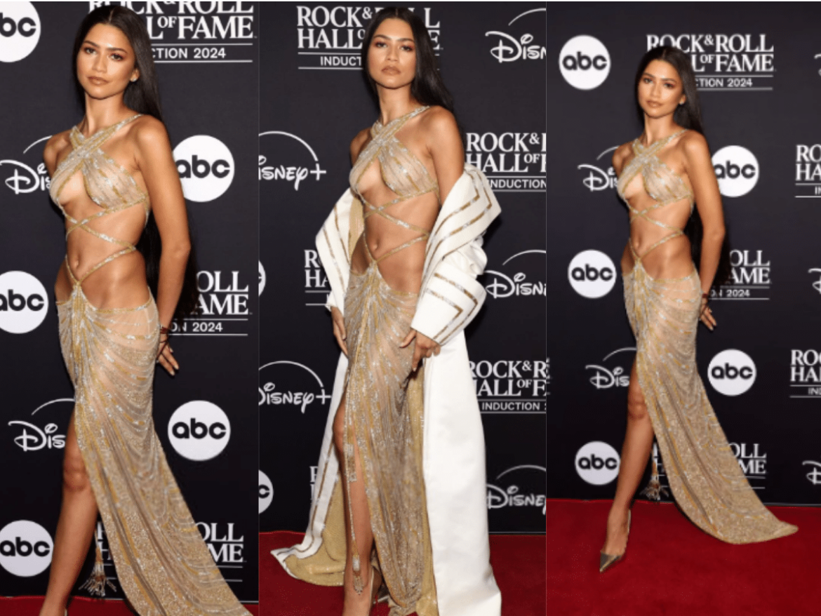 Zendaya Wows the Crowd at the Rock & Roll Hall of Fame Induction Ceremony in Cleveland by Paying Tribute to Cher with a Stunning, Cher-Inspired Gown