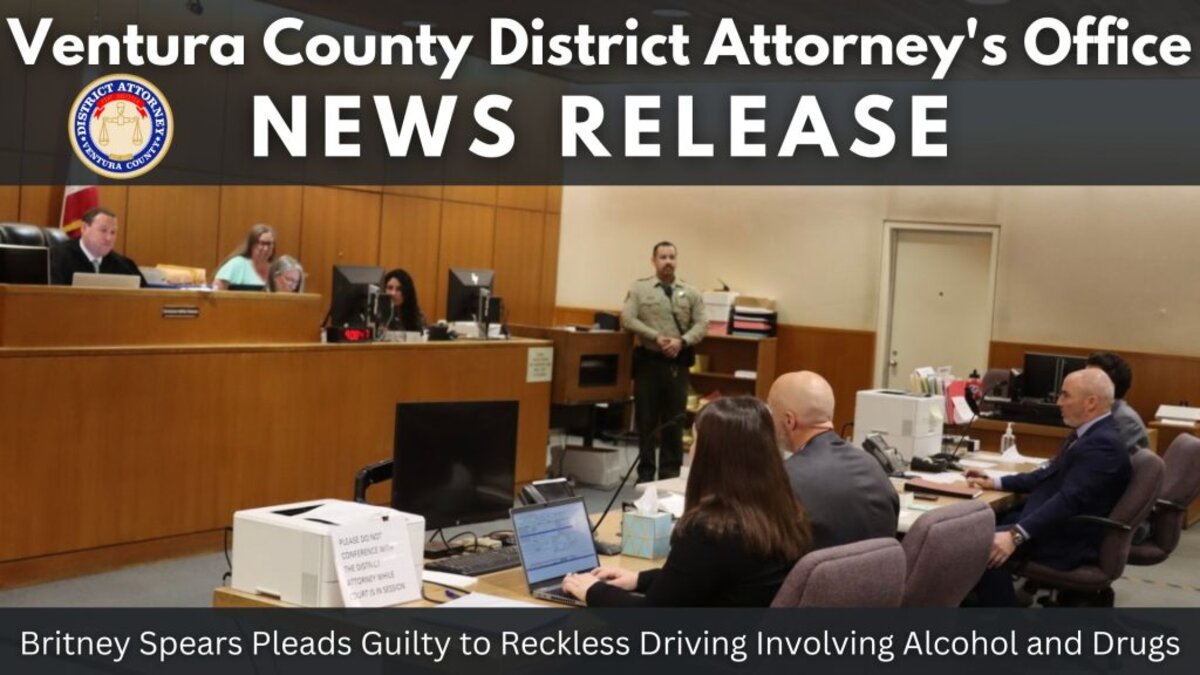 Britney Spears Pleads Guilty in Ventura County as DUI Case Turns Into Reckless Driving Conviction Involving Alcohol and Drugs
